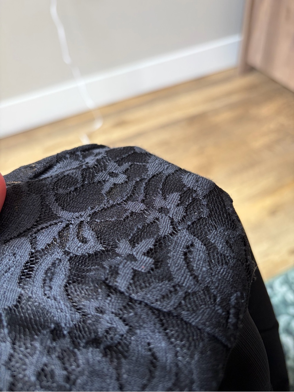 MOTEL Mesh Lace Black Lestari Mini Slip Dress Night Out Little Black Dress - Picture 12 of 13